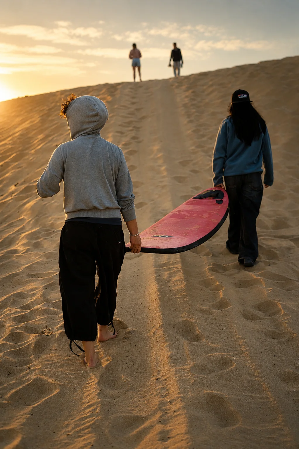 Sandboarding the dunes